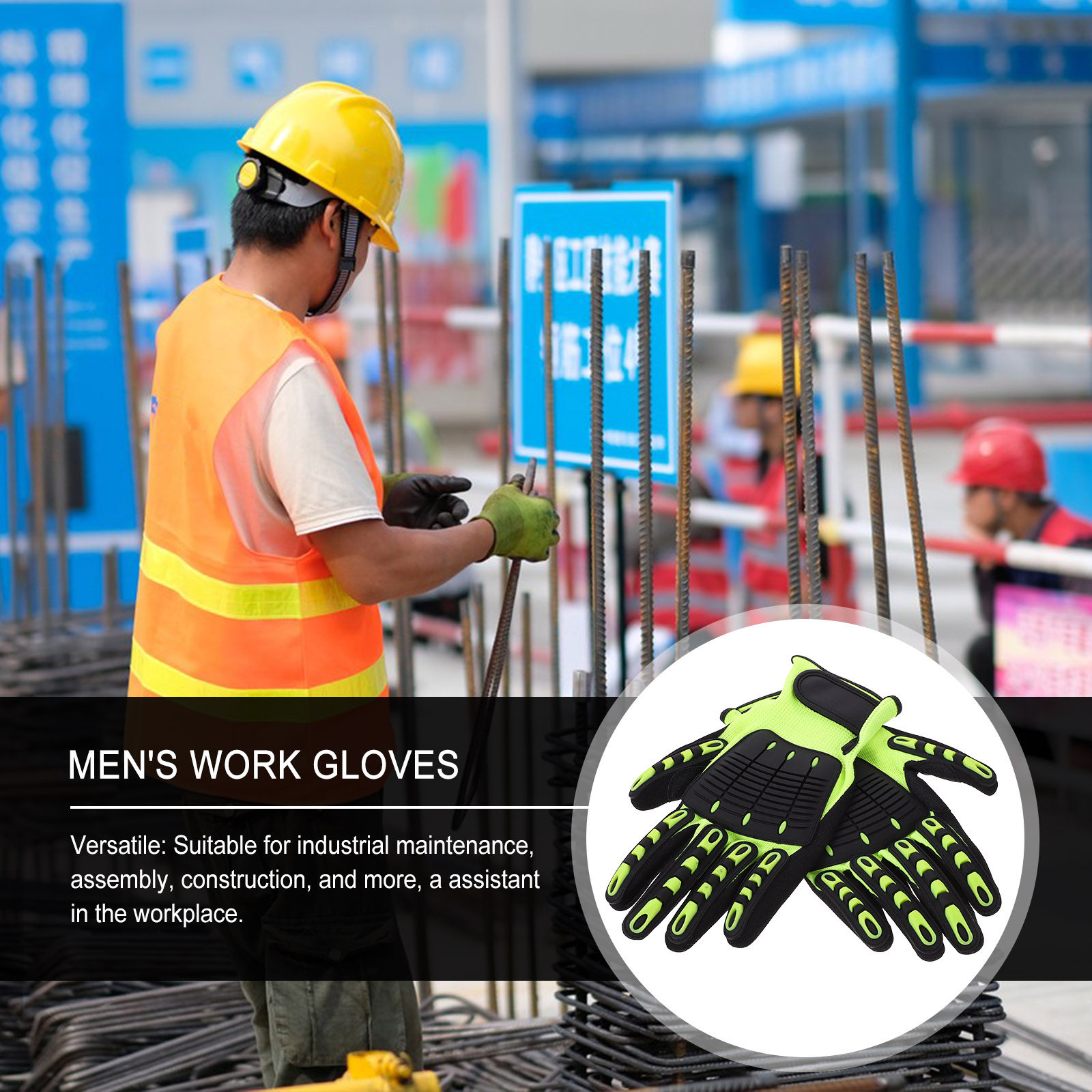 1Pair Protective Work Gloves A - Work Glove Impact review and price