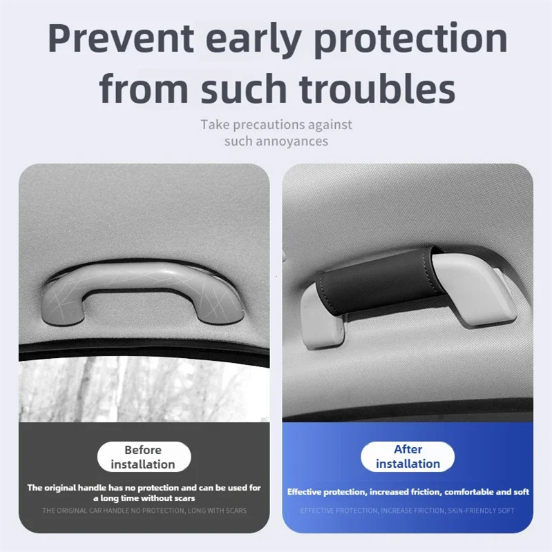 Soft Leather Car Roof Armrest  - Leather Driving Glove review and price