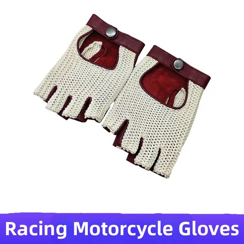 Genuine Sheepskin Half Finger  - Leather Driving Glove review and price
